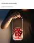 Portable Christmas LED Lantern - Dimmable, 3 Color Temps, 5200mAh Battery & Memory Function(Silver)