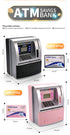 Kids Electronic ATM Savings Bank - Digital Piggy Bank with Password, Auto Roll-in Banknotes & Coin Slot for Financial Learning Fun(black)