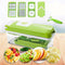 Multi-Functional Vegetable Chopper & Slicer Set - Dicer, Grater with Food Container & Peeler(green)
