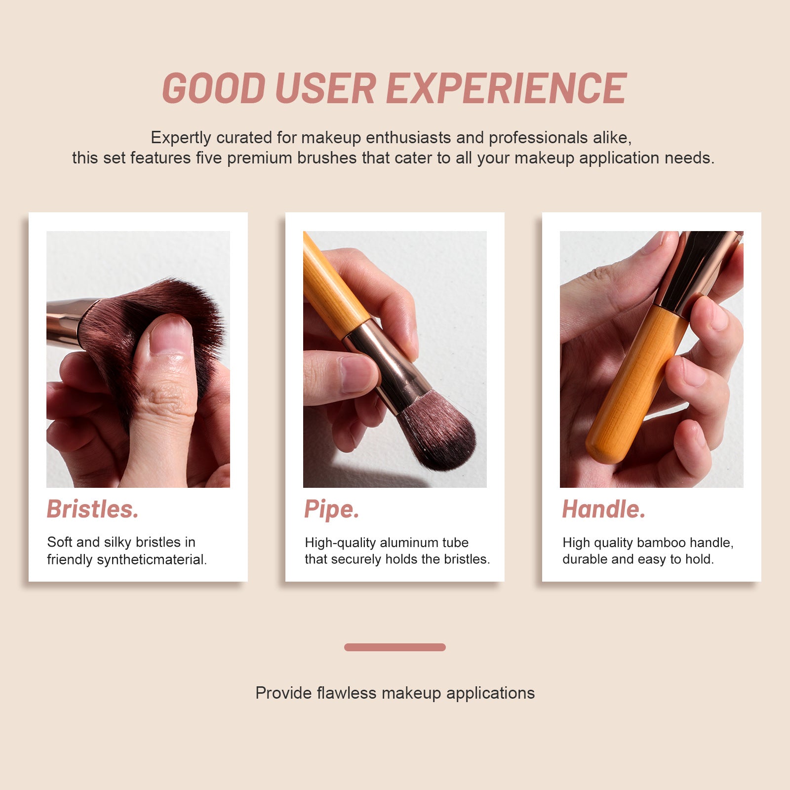 All-in-One Portable Makeup Brush Kit with LED Mirror Travel Case, Sponges & Applicators(pink)