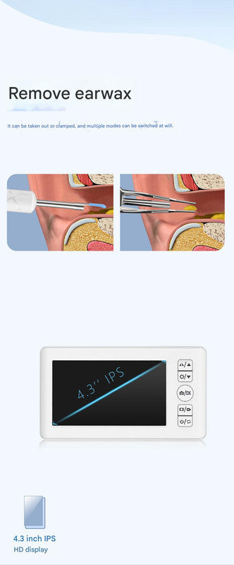All-in-One Wireless Visual Ear Cleaner Kit with 4.3