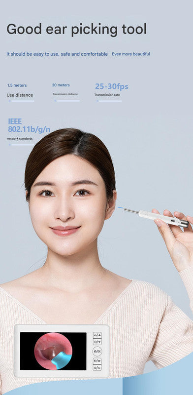 All-in-One Wireless Visual Ear Cleaner Kit with 4.3