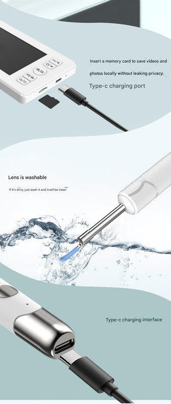 All-in-One Wireless Visual Ear Cleaner Kit with 4.3