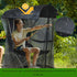 Portable Outdoor Chair Cover with Mosquito Net & Sun Canopy - UV & Water-Resistant Shelter for Camping & Fishing(black 205*125*205CM)