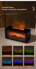 Fireplace Flame Effect Aroma Diffuser & Humidifier with 7-Colour Light, Timer & Remote Control(White)