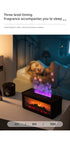 Fireplace Flame Effect Aroma Diffuser & Humidifier with 7-Colour Light, Timer & Remote Control(Light Wood Grain)