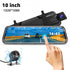 10-Inch Dual Lens Dash Cam Mirror - 1080P FHD Touch Screen Car DVR with Rear Camera, Night Vision & G-Sensor(black)