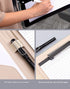 A4 PU Leather Business Portfolio with Ring Binder, Calculator & 40 Sleeves(grey and black)