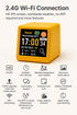 2pc Mini Smart Wi-Fi Weather Station Clock - Desktop Digital Clock with HD IPS Screen, Customizable GIF Display & 3-Day Forecast(White)