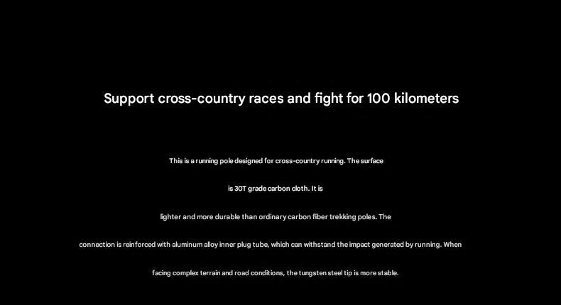 Ultralight Carbon Fiber Foldable Trail Running & Hiking Pole(blue  Recommended height range 165-175cm)