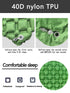 2pc Ultralight Inflatable Camping Sleeping Mat with Integrated Pillow - Waterproof 40D Nylon TPU(Grey)
