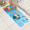 Non-Slip PVC Bath & Shower Mat with Suction Cups and Drainage Holes - Cartoon Ocean Theme(Dark-haired Mermaid)