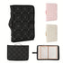 Beige Elegant Quilted Bible Cover - Protective Book Case with Carry Handle