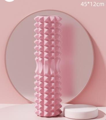 Pink High-Density 3D Trigger Point Foam Roller - Solid Core Massager for Deep Tissue Muscle Recovery & Yoga