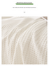 Black and white Ball Pattern Soft Waffle Weave Throw Blanket - Boho Style Cotton Blend Sofa Cover with Fringe 180x340cm