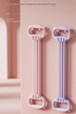 Purple Adjustable Resistance Chest Expander with 6 Levels - Cute Cat Ear Puller for Full Body Workout