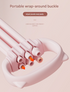 Purple Adjustable Resistance Chest Expander with 6 Levels - Cute Cat Ear Puller for Full Body Workout