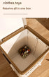 White Large Foldable Storage Box with Lid and Wheels - Heavy Duty Collapsible Toy Organizer Bin