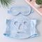 Blue Reusable Cooling Gel Bead Face Mask and Eye Mask Set - Soothing Therapy for Puffy Eyes, Headaches and Facial Relaxation