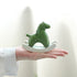Green Modern Ceramic Rocking Horse Ornament - Cute Porcelain Figurine for Desk & Shelf Decor