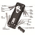 Green Versatile 16-in-1 Bike & Motorcycle Multi-Tool - Portable Repair Kit with Adjustable Wrench