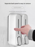 2 Pcs White Modern Wall-Mounted Press Soap Dispenser - 300ml Refillable Pump for Bathroom & Kitchen