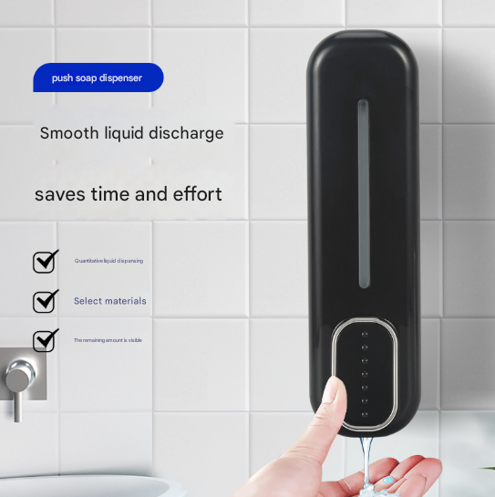 2 Pcs (Gold + Silver) Modern Wall-Mounted Press Soap Dispenser - 300ml Refillable Pump for Bathroom & Kitchen