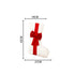 2 Pcs Red Stitching White Bow Luxurious Velvet Christmas Stocking with Elegant Bow - Large 45cm Holiday Mantel Decoration