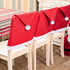 Red Festive Santa Hat Dining Chair Covers - Set of 8 for Holiday Party Decoration