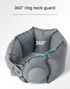 Dark Grey Press-Pump Inflatable Travel Pillow - Ultra-Lightweight Ergonomic 360° Neck Support