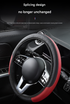 2-Pack (Type A + Type B)Black Sporty Carbon Fiber Leather Steering Wheel Cover - Universal 38cm Easy-Fit Elastic Grip