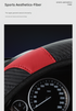 2-Pack (Type A + Type B)Black Sporty Carbon Fiber Leather Steering Wheel Cover - Universal 38cm Easy-Fit Elastic Grip