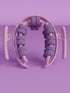 Purple 360° Wrap-Around Muscle Roller - 28-Wheel Massager for Legs, Arms & Calves