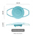 Small Blue Flexible Silicone Steamer Basket with Heat-Resistant Handles - Food-Grade Vegetable Steamer Insert for Pots & Pans