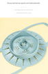 Small Blue Flexible Silicone Steamer Basket with Heat-Resistant Handles - Food-Grade Vegetable Steamer Insert for Pots & Pans