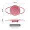 Small Pink Flexible Silicone Steamer Basket with Heat-Resistant Handles - Food-Grade Vegetable Steamer Insert for Pots & Pans