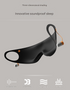 Grey 2-in-1 Blackout Sleep Mask with Integrated Noise Reducing Earplugs for Undisturbed Rest