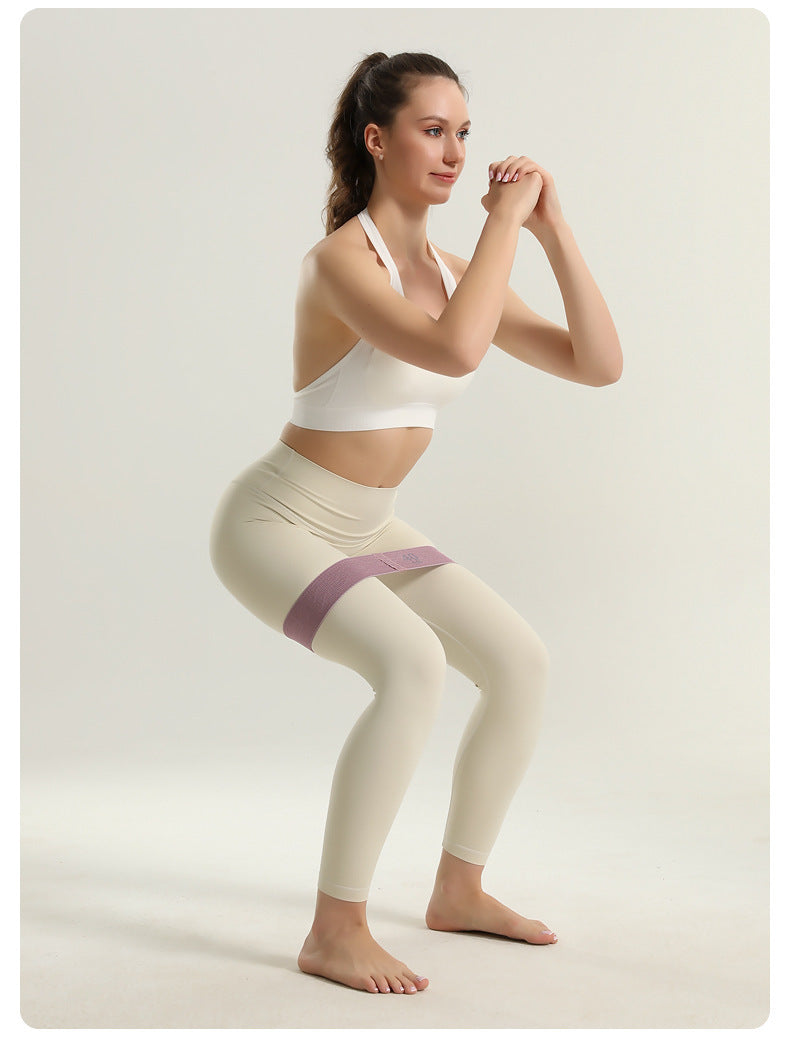 Colorful Fabric Resistance Bands for Legs and Glutes - Set of 4 Non-Slip Workout Loops