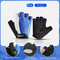 Size L Blue Padded Half-Finger Cycling Gloves - Breathable Shock-Absorbing Workout Gloves for Gym & Fitness
