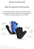 Size L Blue Padded Half-Finger Cycling Gloves - Breathable Shock-Absorbing Workout Gloves for Gym & Fitness