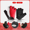 Size M Red Padded Half-Finger Cycling Gloves - Breathable Shock-Absorbing Workout Gloves for Gym & Fitness