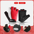 Size XL Red Padded Half-Finger Cycling Gloves - Breathable Shock-Absorbing Workout Gloves for Gym & Fitness