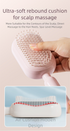 Blue Innovative Self-Cleaning Cushion Hairbrush - Retractable Bristle Detangling & Scalp Massager