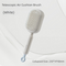 White Innovative Self-Cleaning Cushion Hairbrush - Retractable Bristle Detangling & Scalp Massager