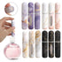 Champagne Chic Marble Travel Perfume Atomizer Set (3-Pack) - 5ml Leakproof Bottom-Fill Spray Bottles