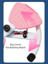Pink Split Leg & Waist Twister Board - Core Abdominal Trainer with Resistance Bands for Home Fitness