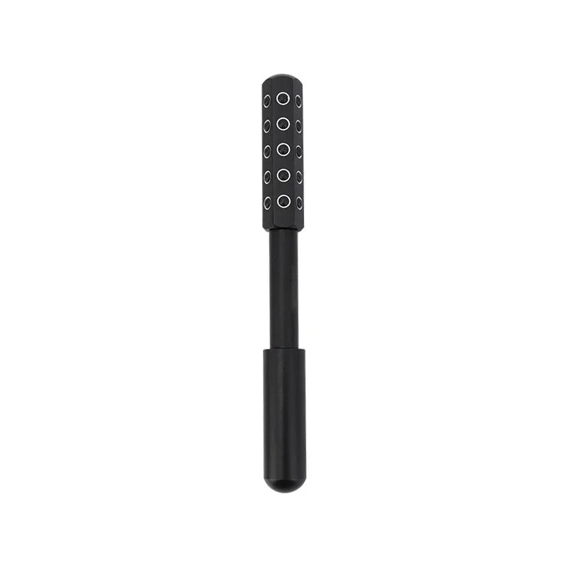 Black Germanium Stone Facial Roller - Uplifting & Sculpting Beauty Massager for Face and Body