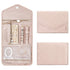 Pink Portable Jewelry Roll Bag Travel Organiser High-End Delicate Accessories Necklace Earring Ring Storage(Jewelry is not included)