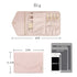 Pink Portable Jewelry Roll Bag Travel Organiser High-End Delicate Accessories Necklace Earring Ring Storage(Jewelry is not included)