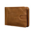 Black Men's Genuine Leather Wallet Vintage Casual Short Bi-fold Cowhide Money Clip Card Holder